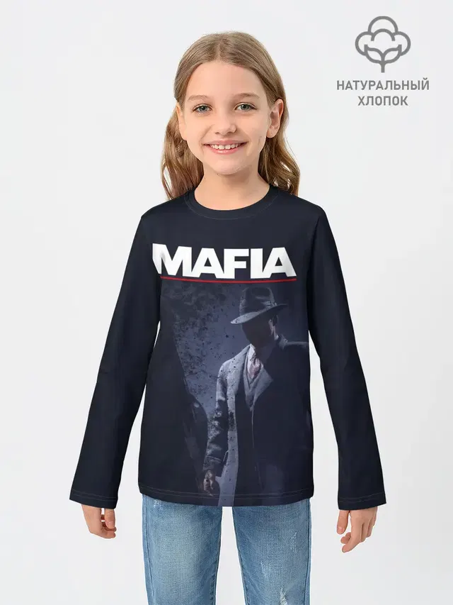 Детский лонгслив с принтом «Mafia»