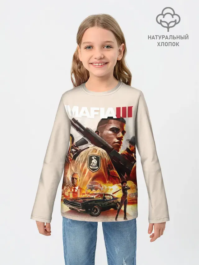 Детский лонгслив с принтом «Mafia — Mafia 3»