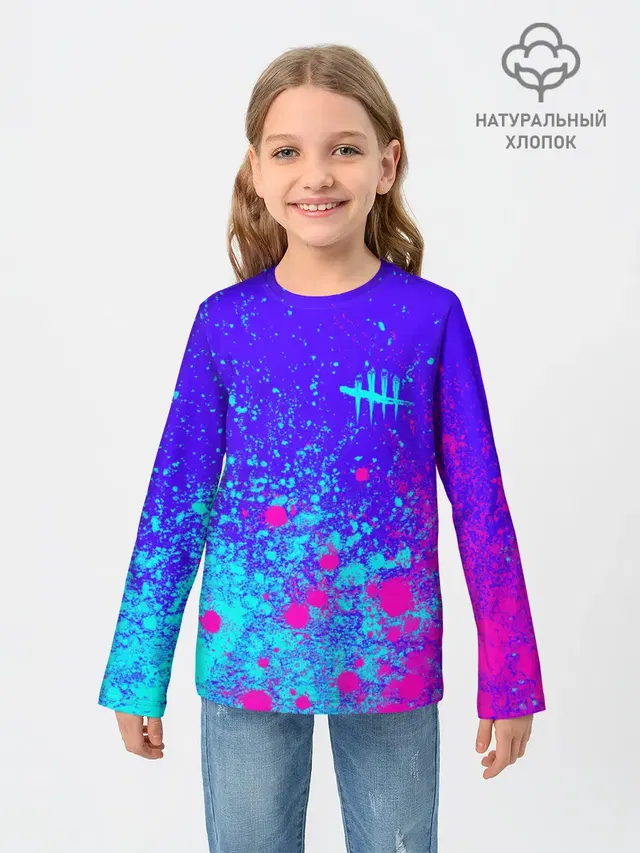 Детский лонгслив с принтом «Paint splatter»