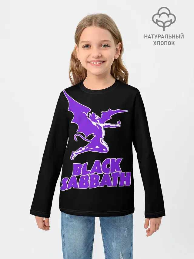 Детский лонгслив с принтом «Black Sabbath»