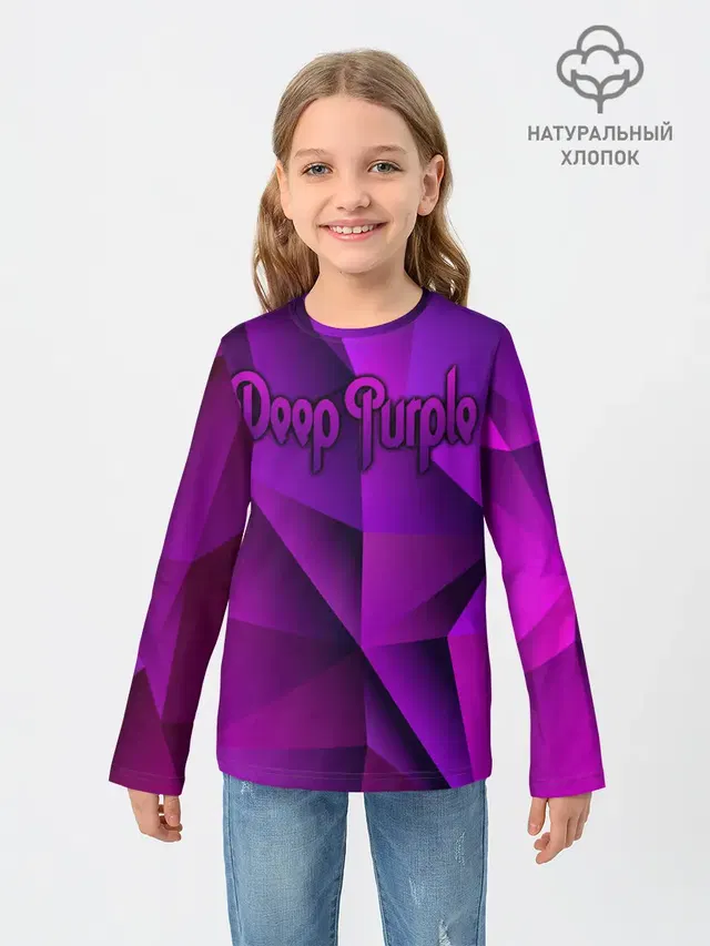 Детский лонгслив с принтом «Deep Purple band»