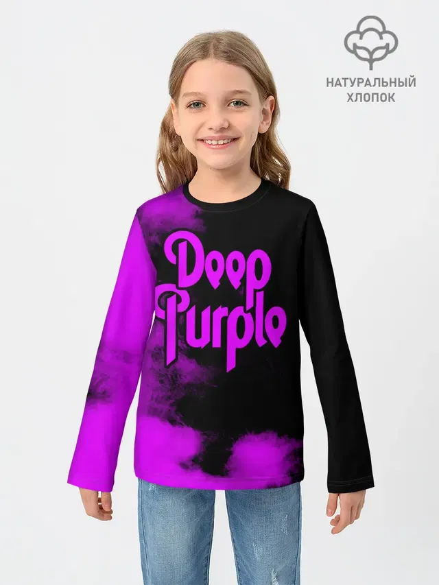 Детский лонгслив с принтом «Deep Purple»