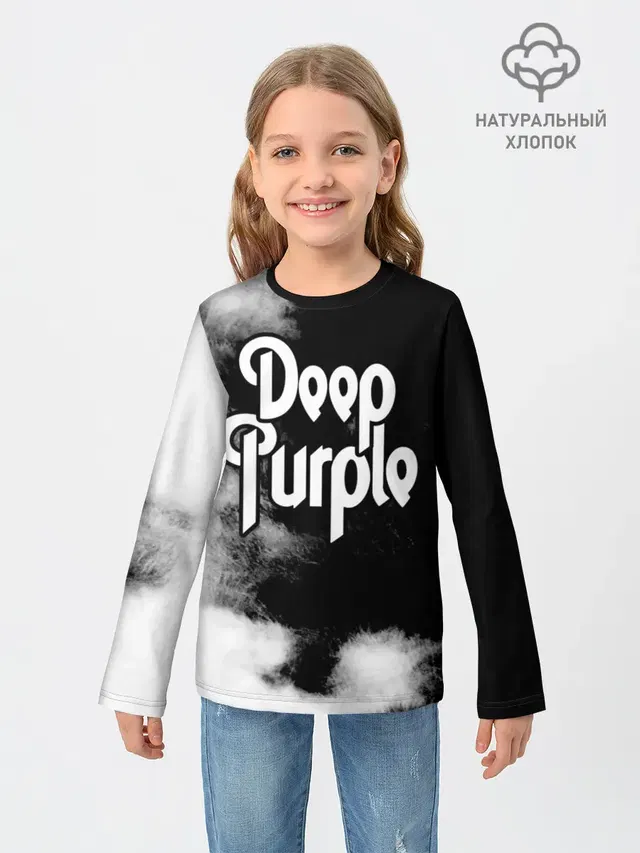 Детский лонгслив с принтом «Deep Purple»