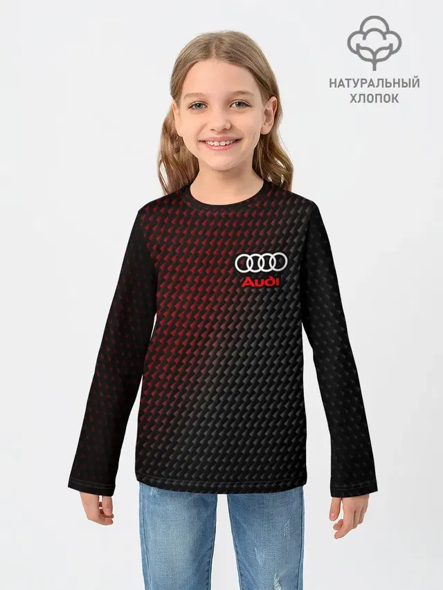 Детский лонгслив с принтом «Audi»