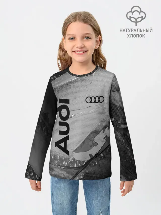 Детский лонгслив с принтом «Audi»