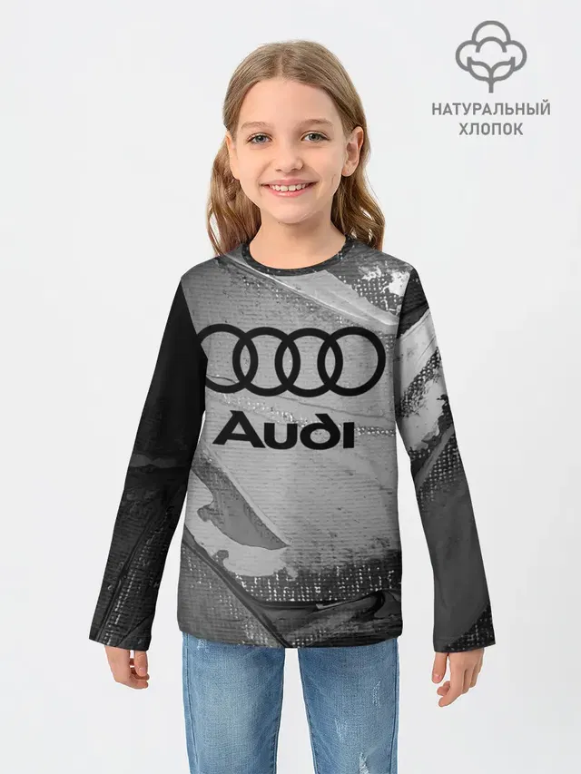 Детский лонгслив с принтом «Audi»