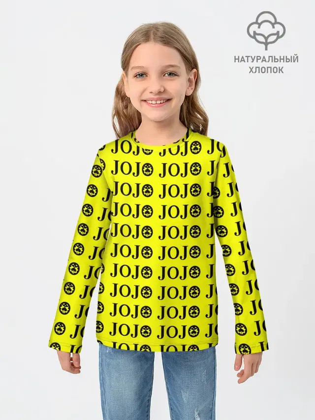 Детский лонгслив с принтом «ДжоДжо»