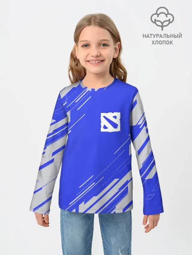 Детский лонгслив с принтом «bluestyle»