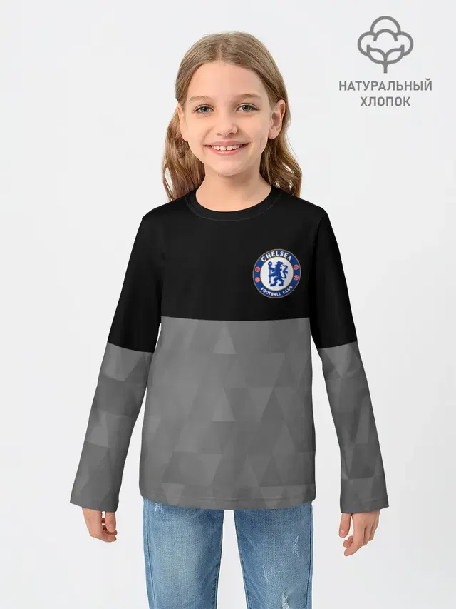 Детский лонгслив с принтом «Chelsea London»