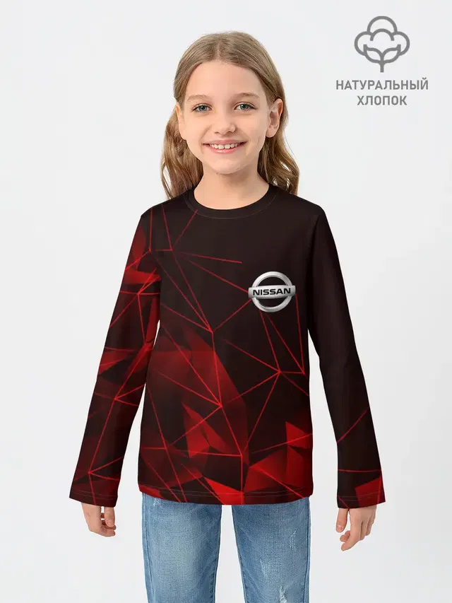 Детский лонгслив с принтом «Nissan Motor»