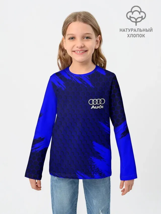 Детский лонгслив с принтом «Audi»