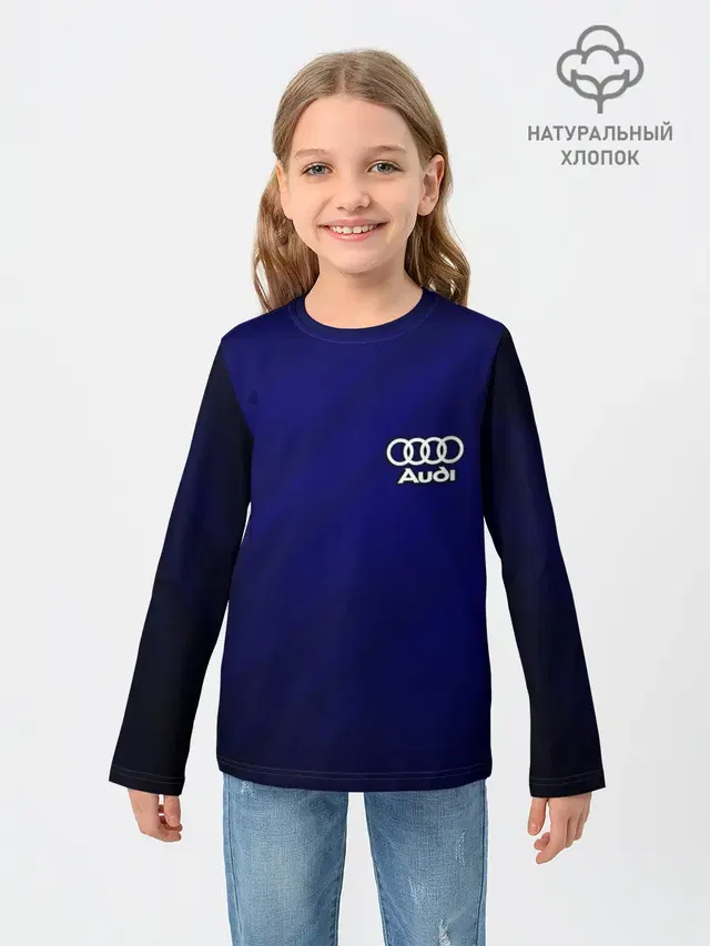 Детский лонгслив с принтом «Audi»