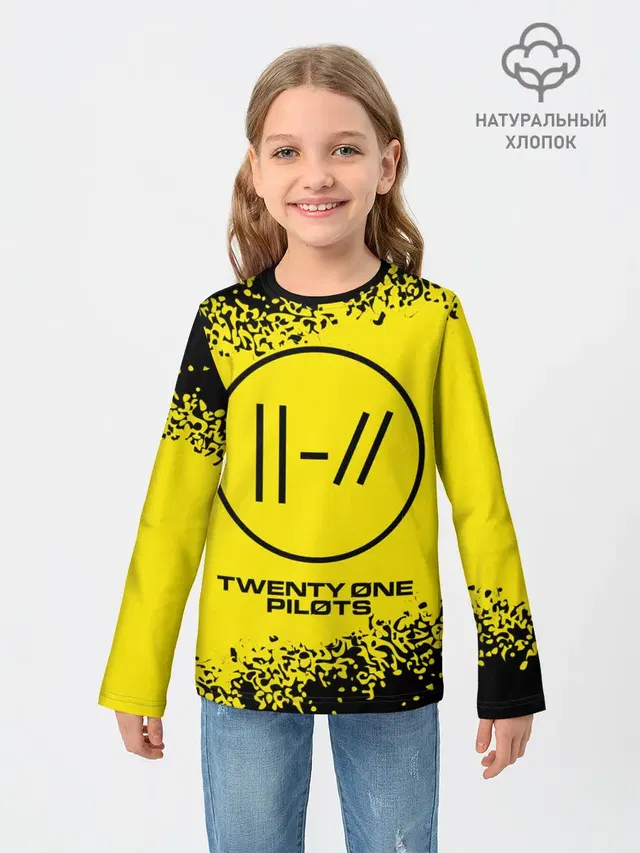 Детский лонгслив с принтом «Twenty One Pilots — 21 PILOTS»