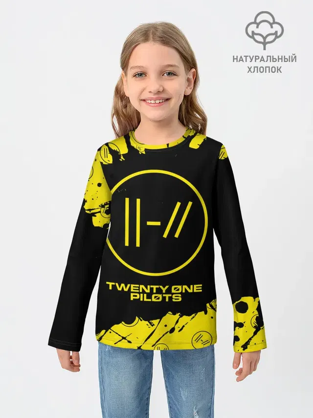 Детский лонгслив с принтом «Trench logo — 21 PILOTS»
