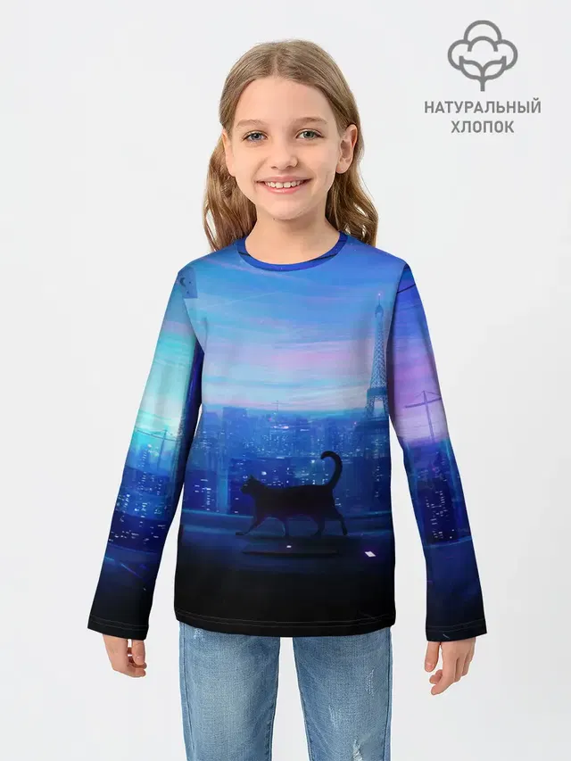 Кошка арт окно
