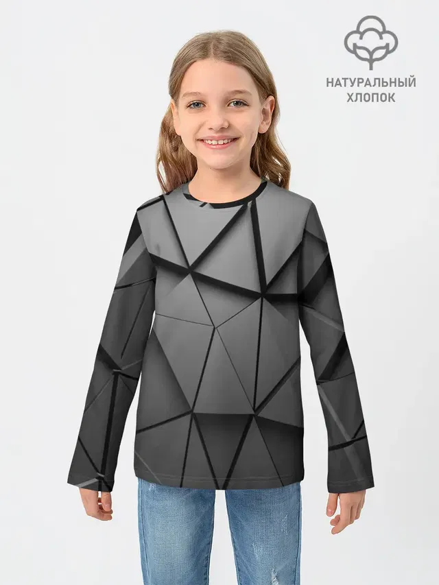 Детский лонгслив с принтом «Abstraction Style»