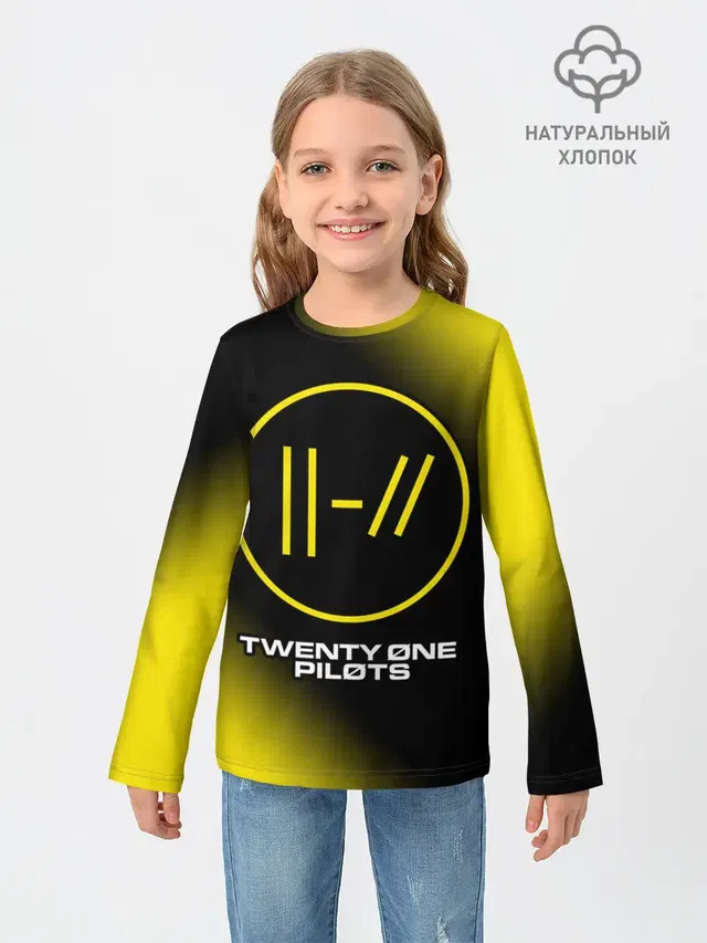 Детский лонгслив с принтом «Twenty One Pilots — 21 PILOTS»