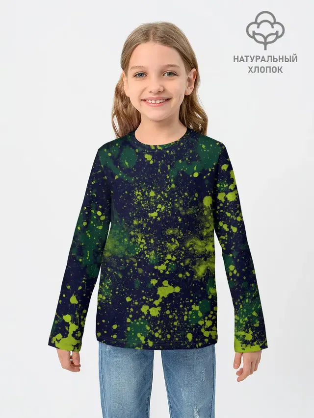 Детский лонгслив с принтом «Camouflage»