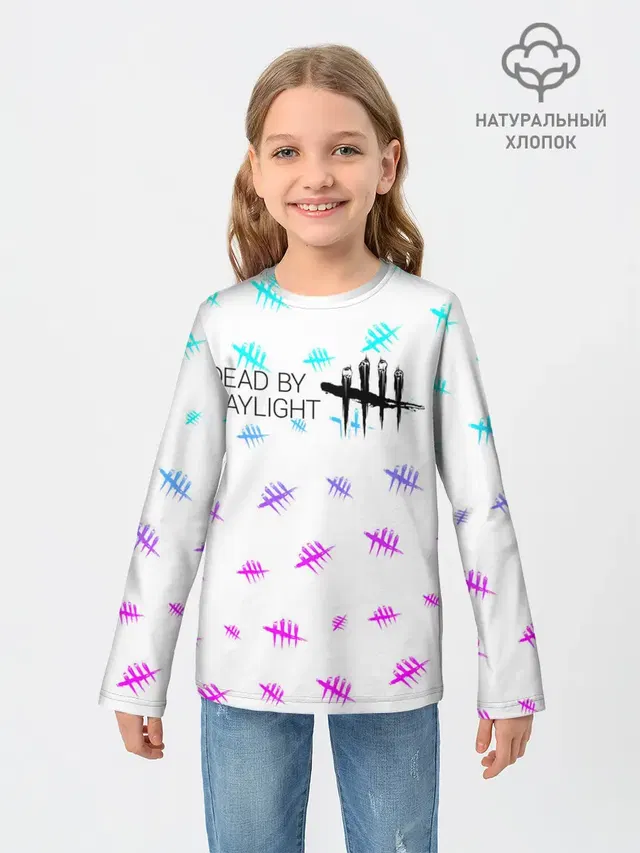 Детский лонгслив с принтом «Tally mark logo»