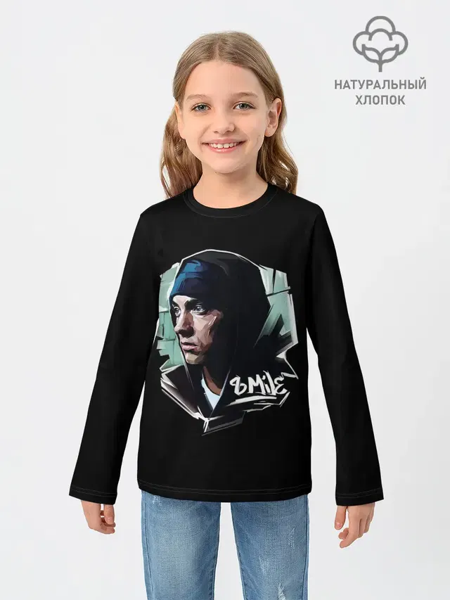 Детский лонгслив с принтом «Eminem — EMINEM 8 MILE»