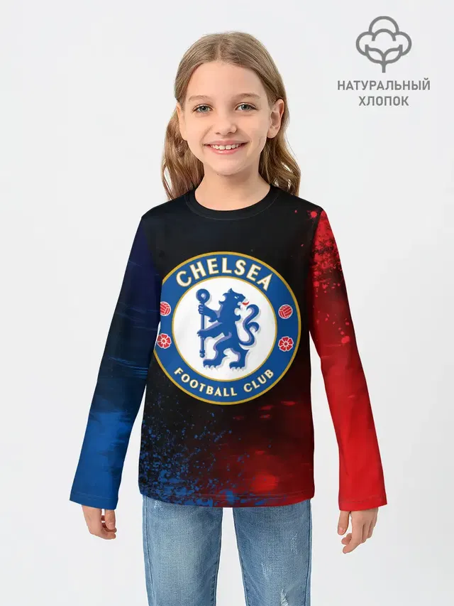 Детский лонгслив с принтом «Chelsea F C Челси — CHELSEA F.C.»