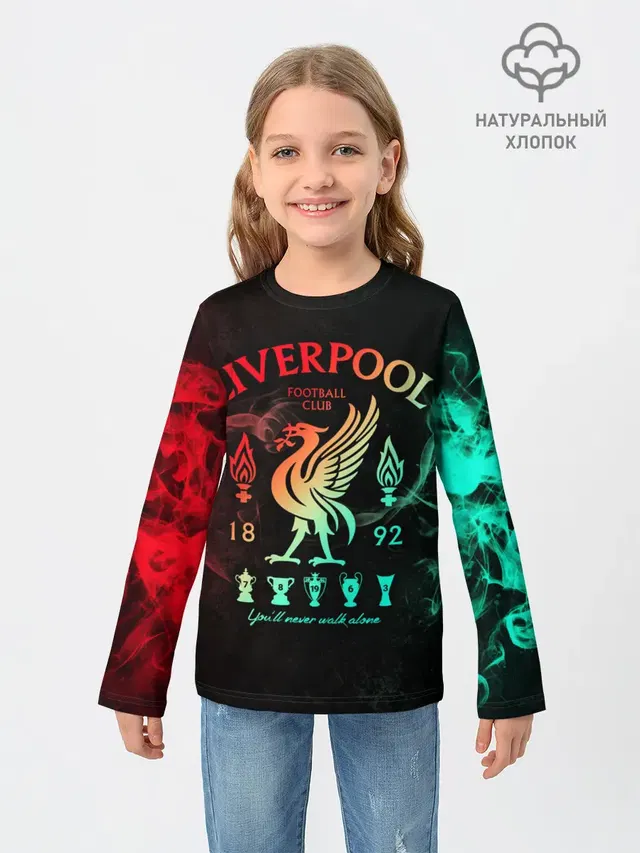 Детский лонгслив с принтом «Football — LIVERPOOL FC»