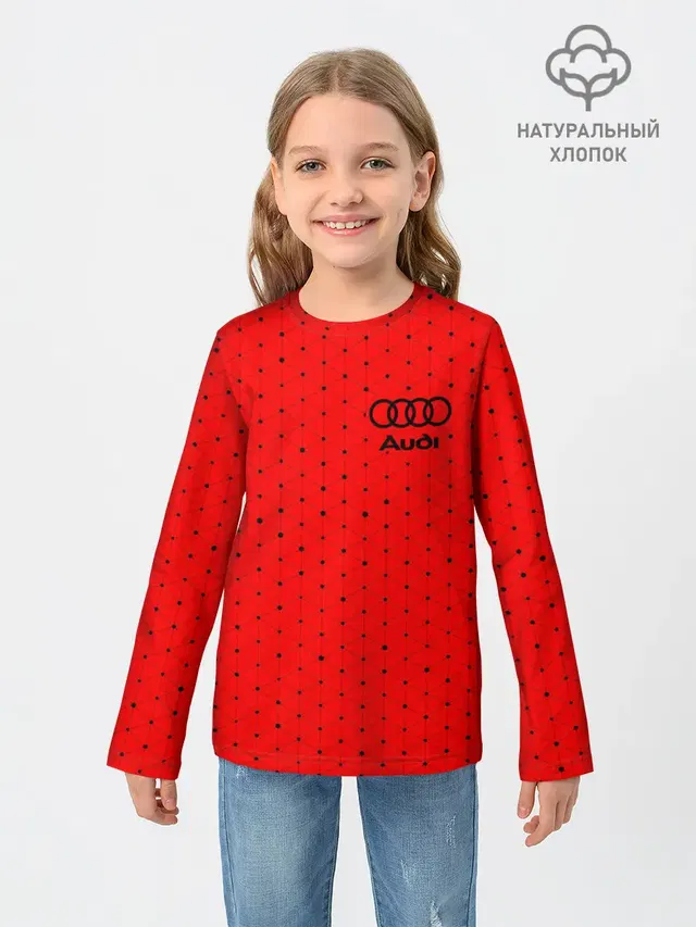 Детский лонгслив с принтом «Audi»