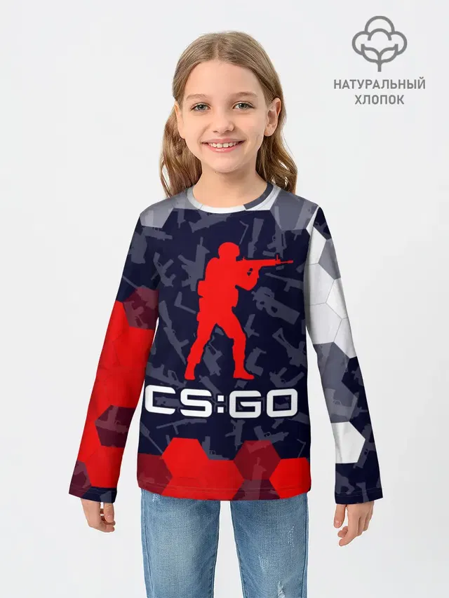Детский лонгслив с принтом «Counter-Strike — CS GO»