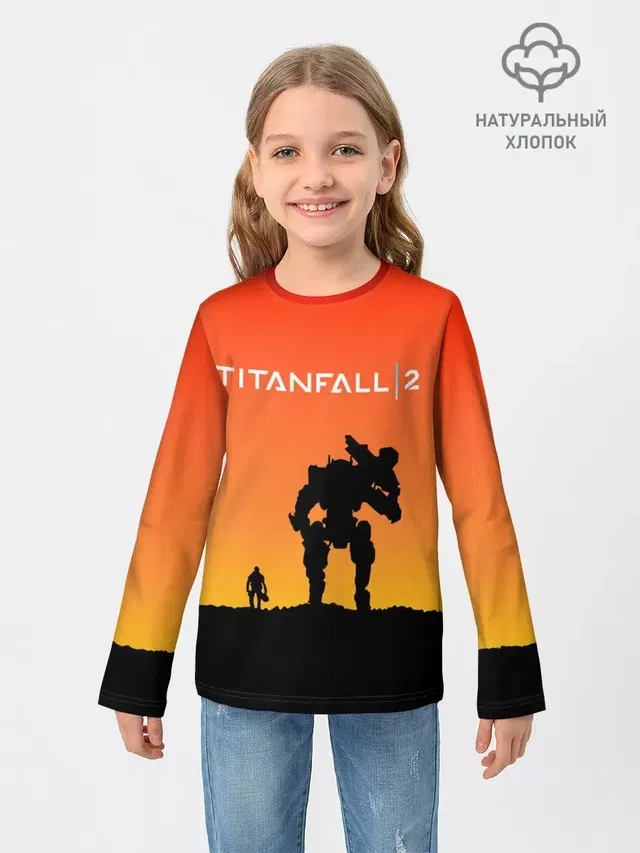 Детский лонгслив с принтом «Titanfall — TITANFALL 2»