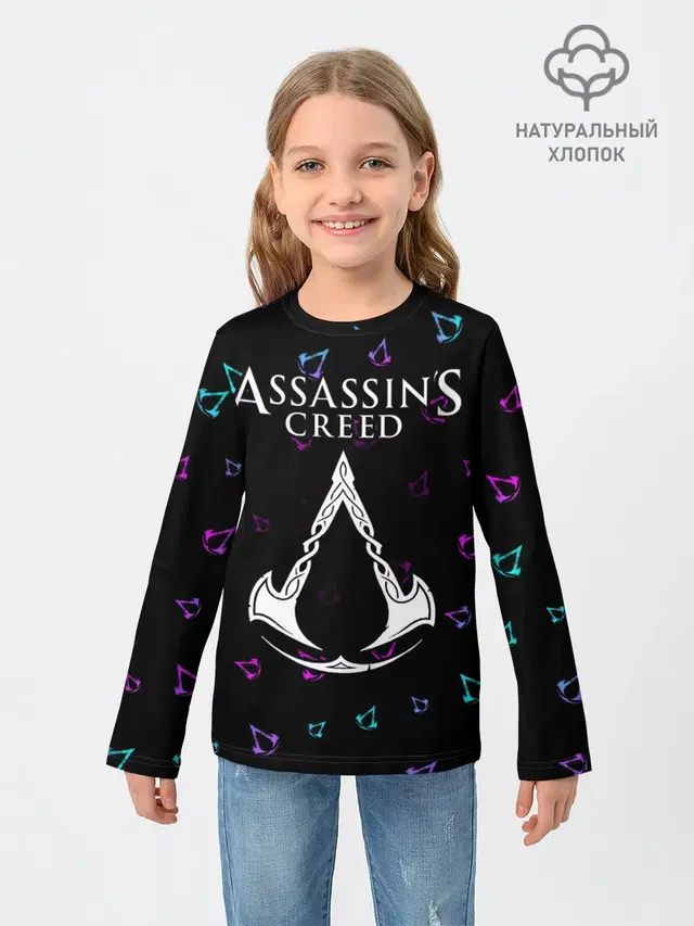 Детский лонгслив с принтом «Insignia — ASSASSIN’S CREED VALHALLA»