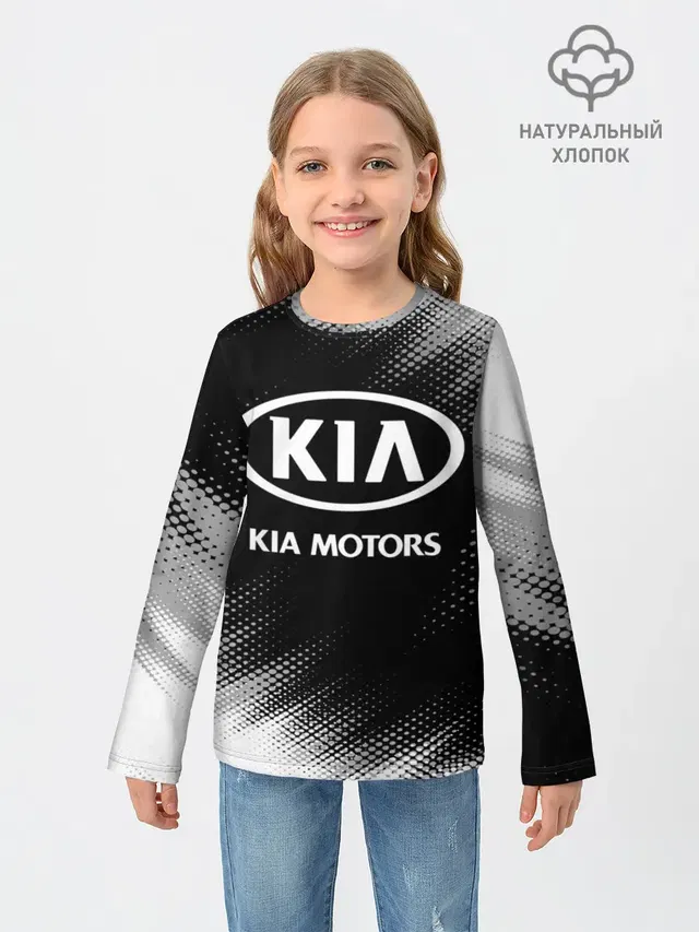Детский лонгслив с принтом «Halftone»