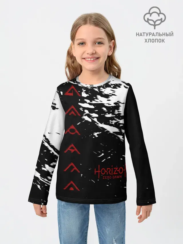 Детский лонгслив с принтом «Horizon»