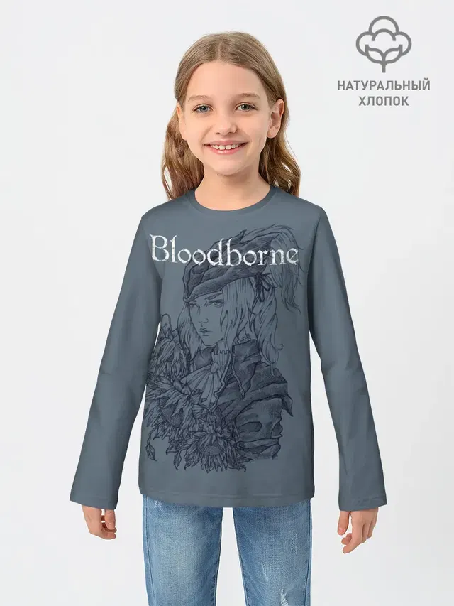 Детский лонгслив с принтом «Bloodborne»