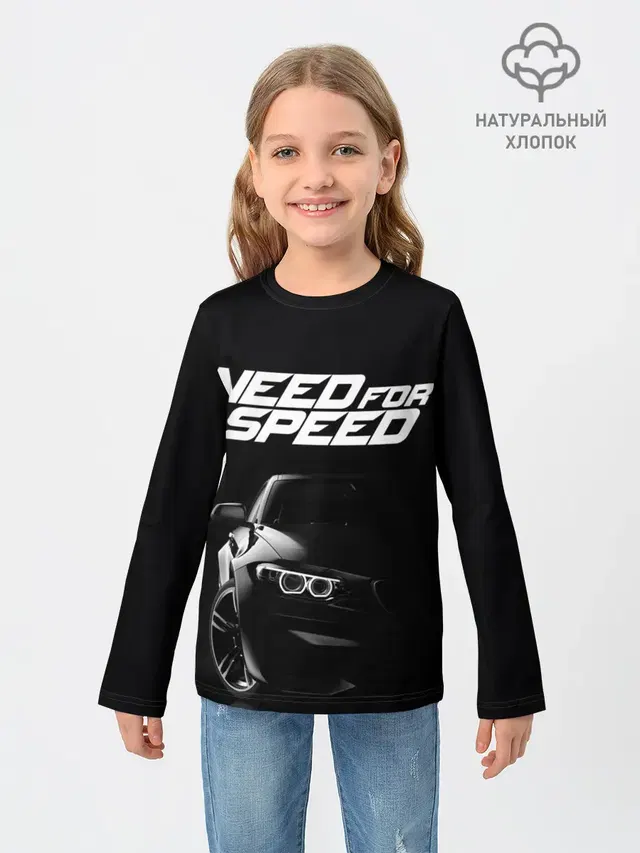 Детский лонгслив с принтом «Car — NEED FOR SPEED»