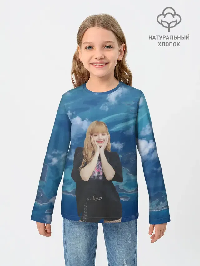 Детский лонгслив с принтом «BlackPink — LISA BLACKPINK»