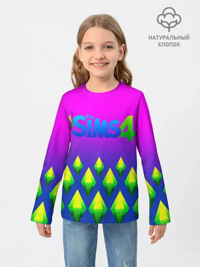 Детский лонгслив с принтом «The Sims — THE SIMS 4»