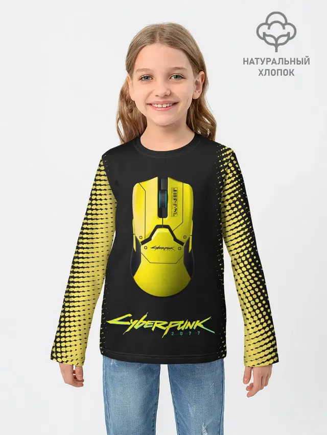Детский лонгслив с принтом «Cyberpunk 2077»