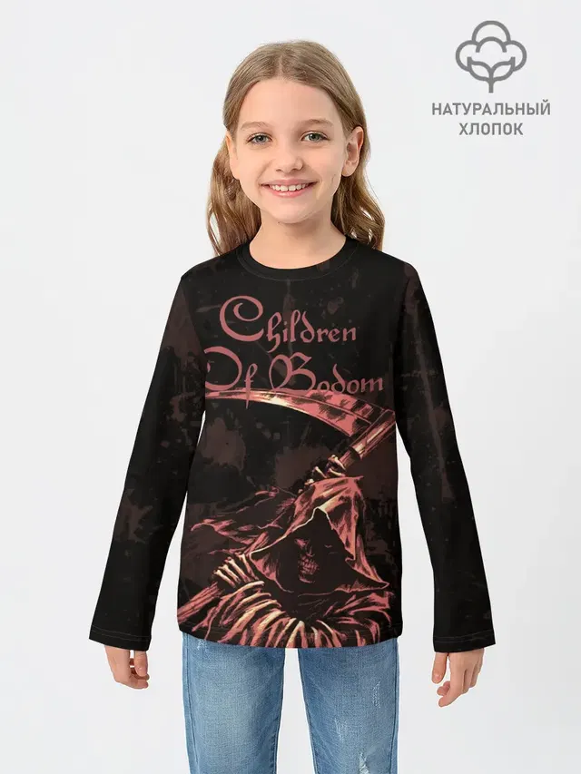 Детский лонгслив с принтом «Children of Bodom — Reaper»
