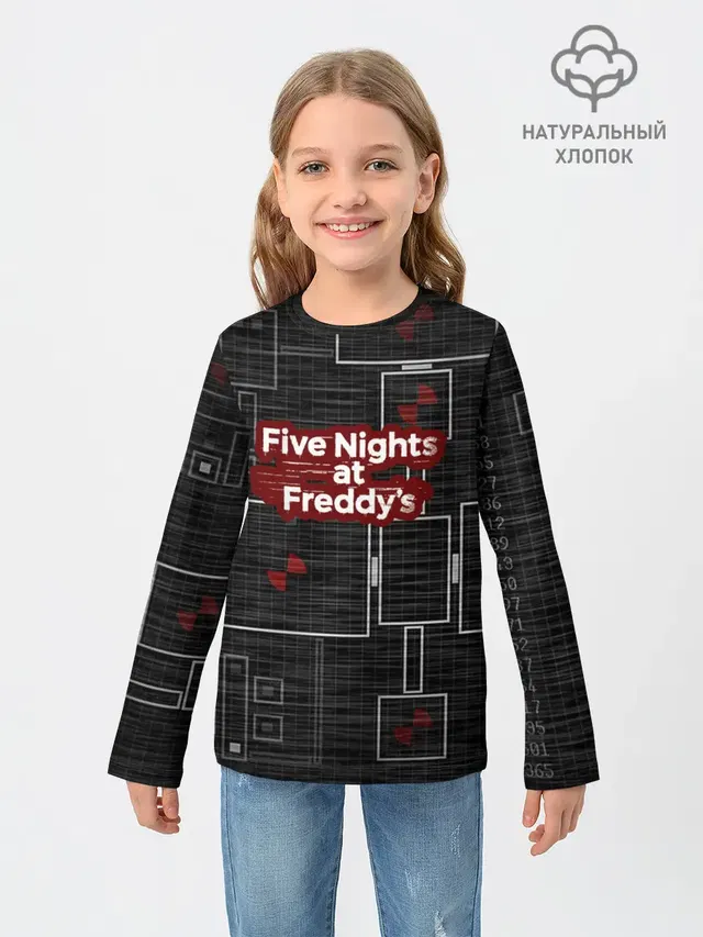 Детский лонгслив с принтом «Five Nights At Freddy\s — Five Nights At Freddy»