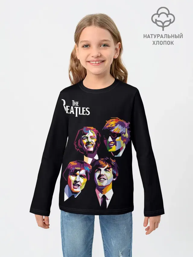 Детский лонгслив с принтом «The Beatles»