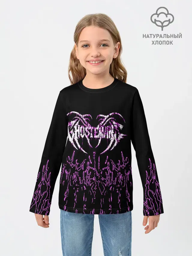 Детский лонгслив с принтом «GHOSTEMANE»