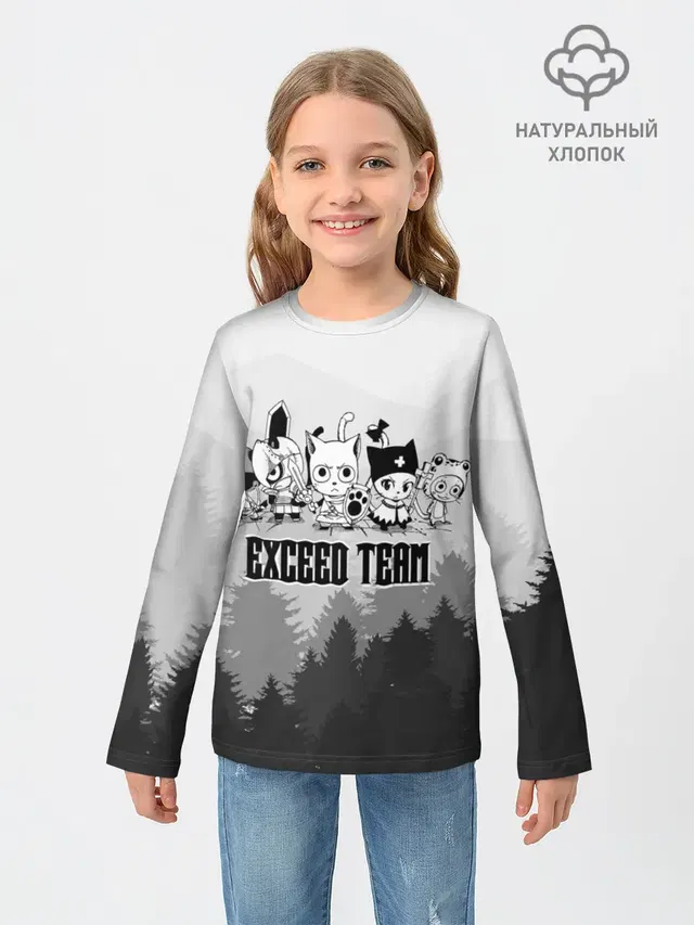 Детский лонгслив с принтом «Хвост Феи — Exceed Team»