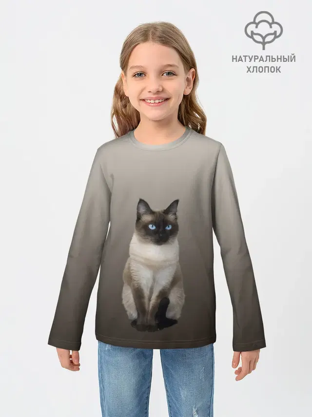 Сиамский кот голубые глаза