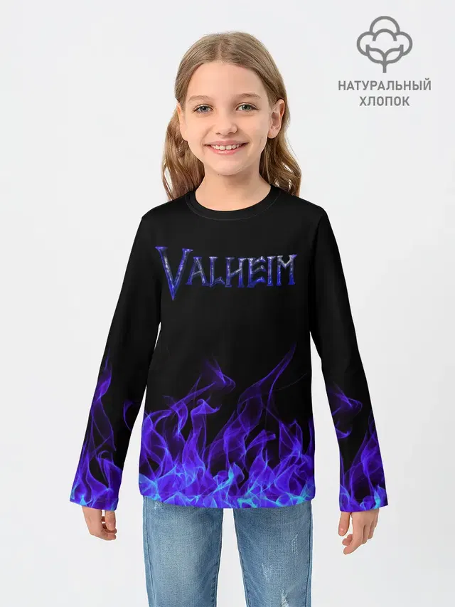 Детский лонгслив с принтом «Valheim»