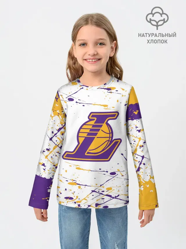 Детский лонгслив с принтом «Лейкерс — Kobe Bryant»