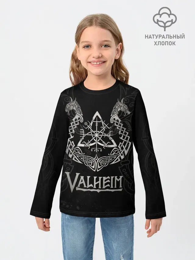 Детский лонгслив с принтом «Valheim»