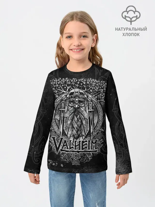 Детский лонгслив с принтом «Valheim»