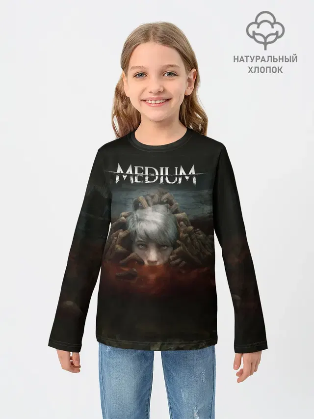 Детский лонгслив с принтом «The Medium»