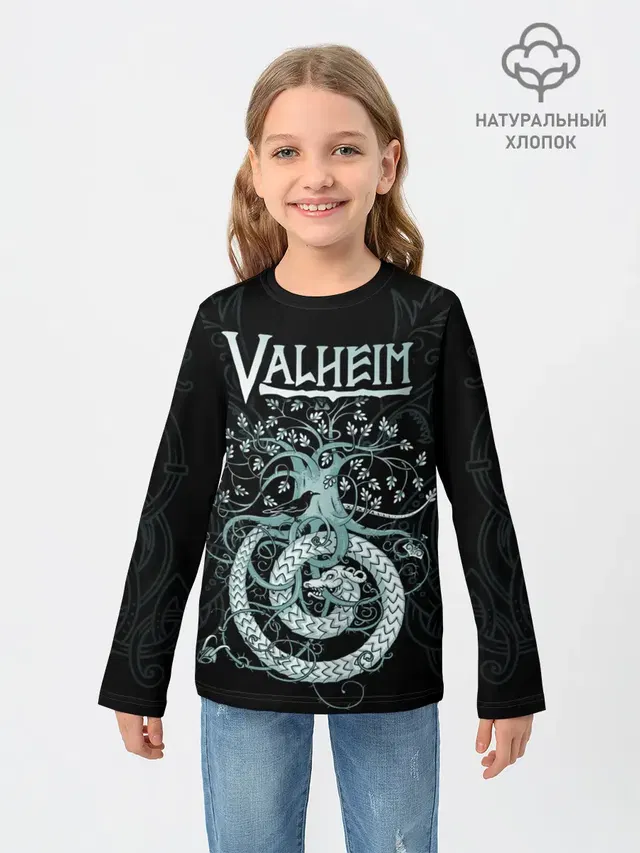Детский лонгслив с принтом «Valheim»