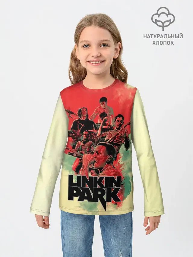 Детский лонгслив с принтом «Linkin Park»